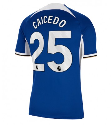 Chelsea Moises Caicedo #25 Hjemmebanetrøje 2023-24 Kort ærmer